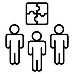 Team Collaboration  Icon Element For Design
