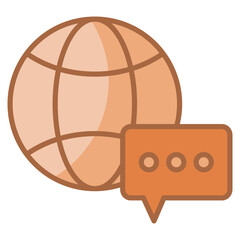 Communication Network  Icon Element For Design
