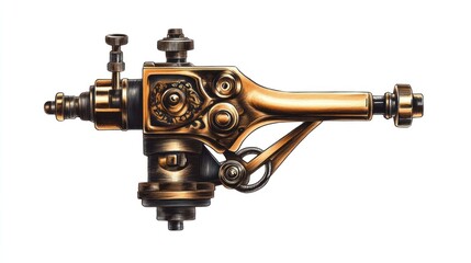 Intricate Steampunk-Style Skateboard Truck: A Detailed Illustration