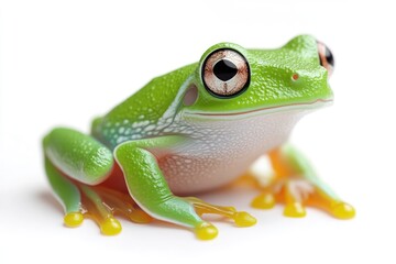 Close-up of a vibrant green tree frog (3)