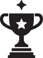 Trophy icon in trendy flat design