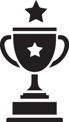 Trophy icon in trendy flat design