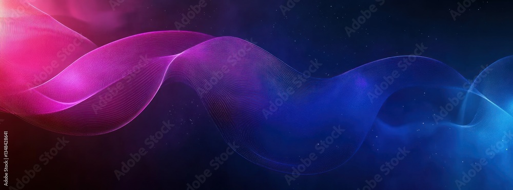 Poster geometric abstract gradient background with stripes and curved lines for technology and digital art