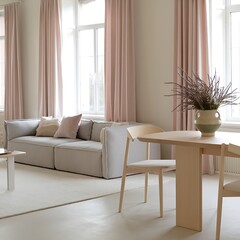 A Serene and Minimalist Living Room Interior Design