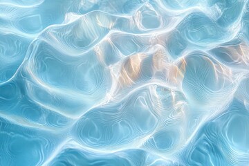 Obraz premium Water Gel Wave Blue Texture Background Abstract Aquatic Ripples Soft Light