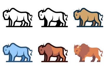 animal bison icon vector illustration