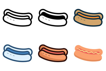 hotdog food icon vector illustration