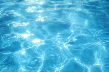 Obraz premium Serene Water Ripple Texture Background Sunlight Reflection Minimalist Blue Abstract