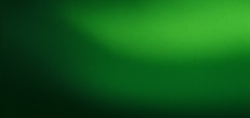Green abstract background for wide banner with modern pattern material texture. Dark smooth green color grainy gradient background dark noise texture header poster banner backdrop design.