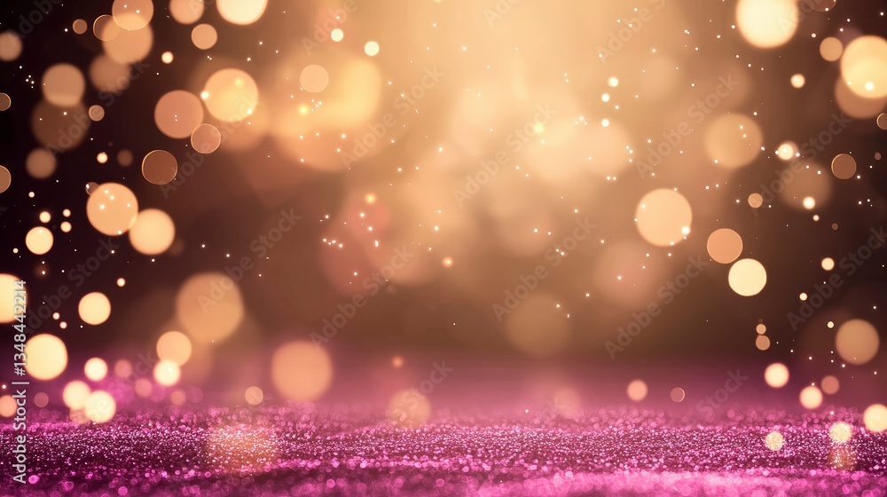 Poster sparkling glitter background festive bokeh lights shimmering texture