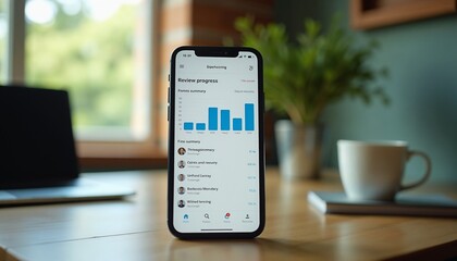 Social Media Analytics Dashboard on Smartphone
