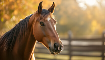 Portrait of a curious Quarter horse mare