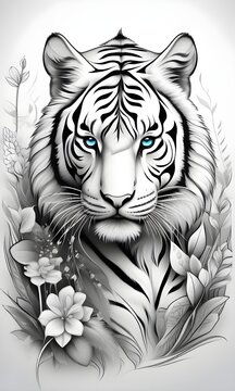 tiger head vector