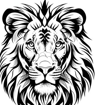 lion head vector