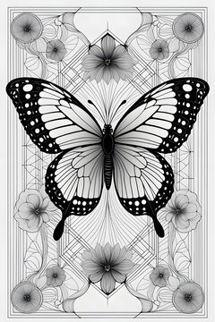 black and white butterfly