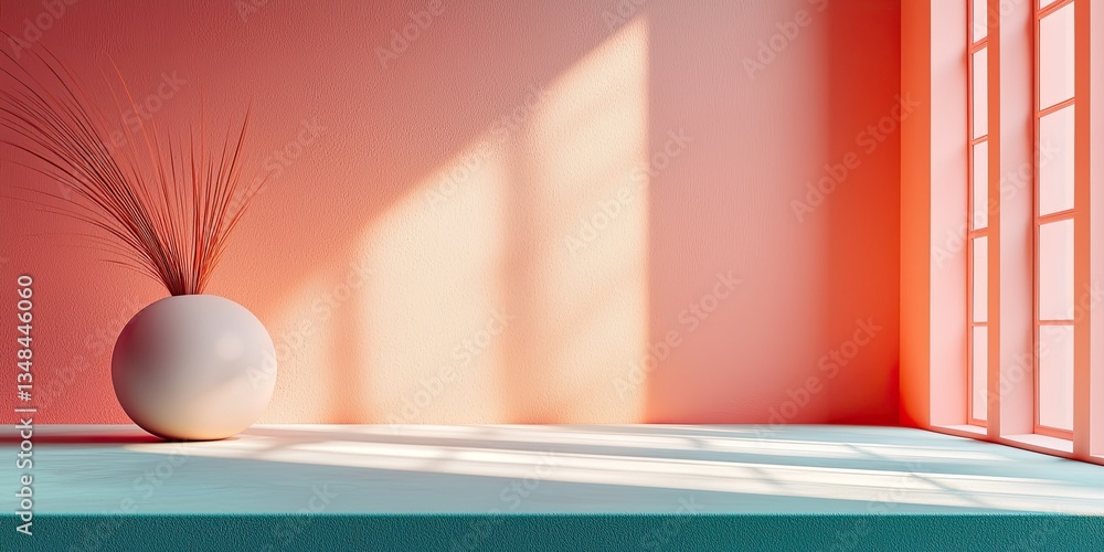 Poster This abstract visual focuses on a clean background that enhances a minimalistic approach, employing a muted backdrop to draw attention to essential forms and details.
