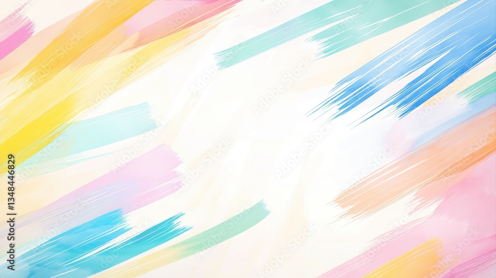 Poster soft and flowing brush strokes capturing gentle colors in an abstract artistic composition