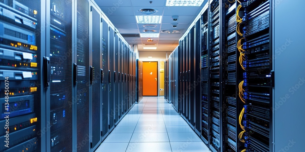 Poster Business environment where IT services like cybersecurity and network management are essential for secure, efficient operations.