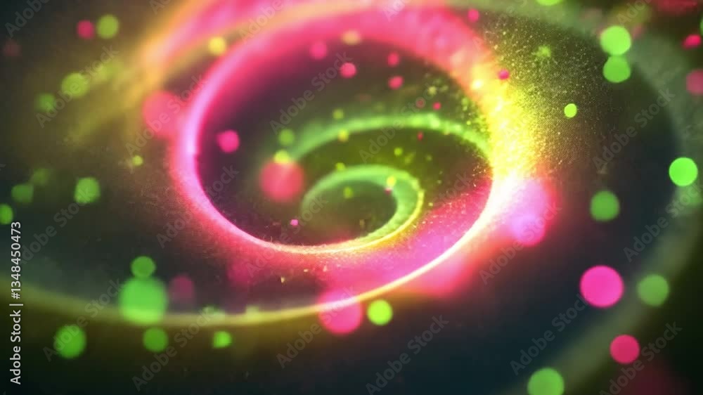 Poster a vibrant digital swirl of colors and particles, representing energy and movement in a mesmerizing a