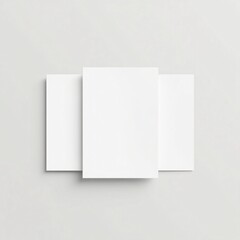 Three Blank White Cards Mockup