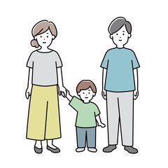 家族イラスト_若い