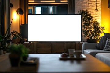 Clear Pixel Image of Blurred Living Room with a Table in the Middle