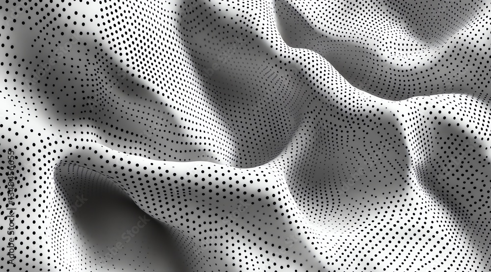 Aufkleber abstract wavy surface with dot pattern for background or texture use