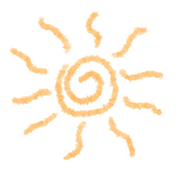 sun crayon abstract illustration