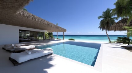 Fototapeta premium Beachfront Pool House