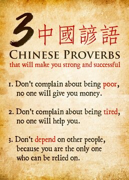 3 three chinese proverbs
