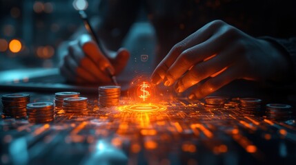 Interest Rate Increase Growth Investment Businessman Percent Upward Trend Stocks Mutual Funds Finance