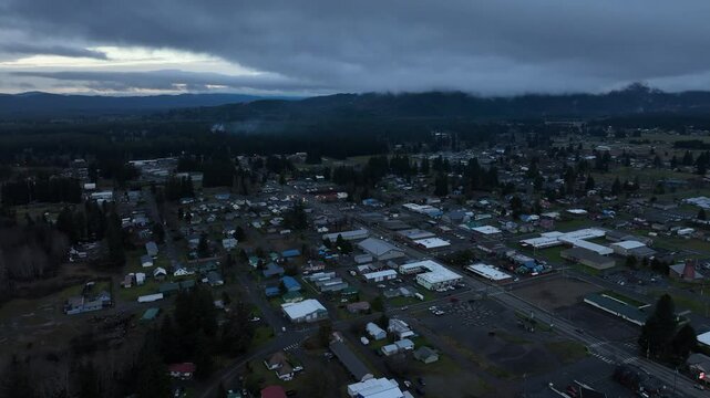 aerial view of Forks washington