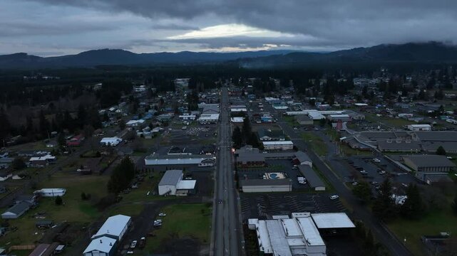 aerial view of Forks washington