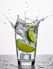 モヒート, カクテル, ドリンク, ライム, ミント, 飛び散る