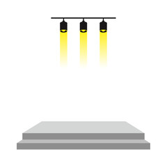 조명이 비추는 무대 벡터 일러스트