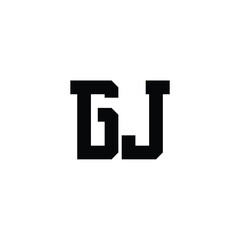 GJ monogram logo design letter text name symbol monochrome logotype alphabet character simple logo