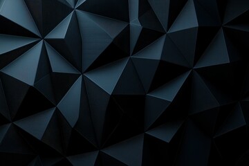 Geometric Abstract Dark Blue Triangles Modern Artistic Polygonal Surface Design Structure