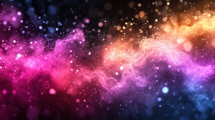 Obraz premium Dynamic abstract colorful sound waves in dark background digital art vibrant colors artistic view visual concept