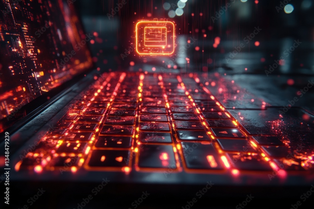 Poster futuristic ai chatbot virtual assistant concept modern technology cyberpunk style digital interactio