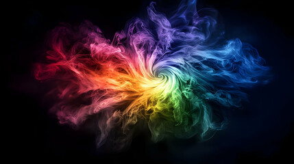 Obraz premium Abstract Colorful Spiral Explosion