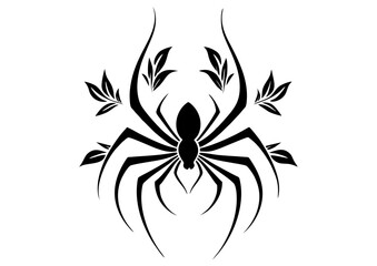 Art Nouveau spider Graphic Accents, vector illustration, vintage elements	