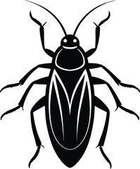 A black and white image of a beetle with a black design on it
