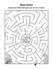 Maze game with little fish
