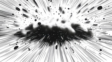 Flash explosion halftone black and white comic book backgrounds