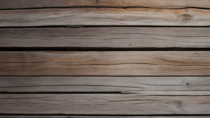 Obraz premium Background of weathered horizontal wooden planks showing cracks and knots