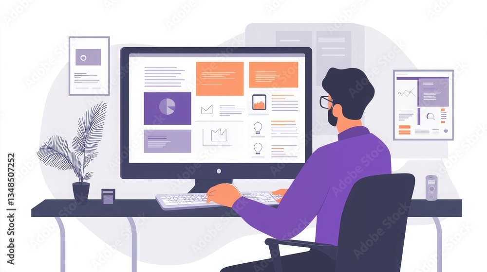 Poster A designer creating high-quality marketing materials using digital design software for a marketing campaign 