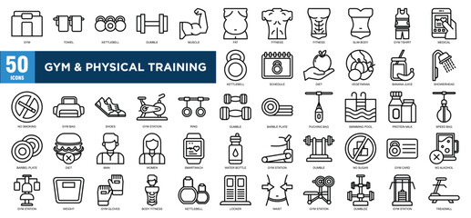 Gym & Physical Training Icon Set