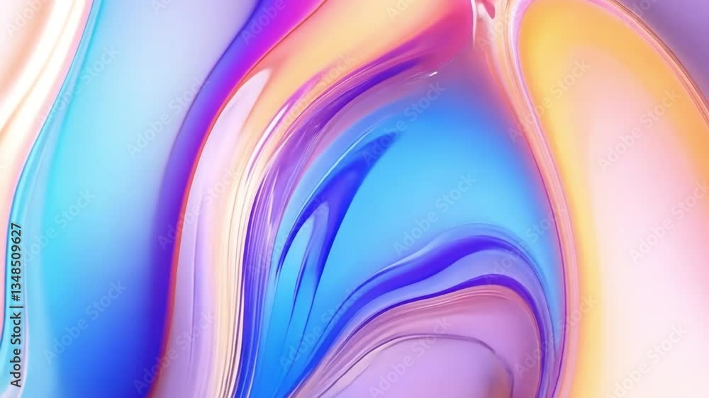 Poster a vibrant swirl of colors blending harmoniously, creating an abstract design that's perfect for mode