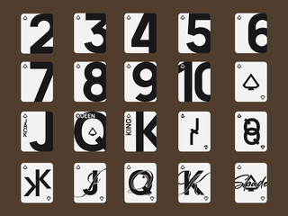 Brutalist Spade Playing Card Collection
