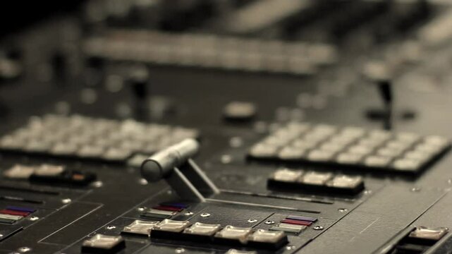 Professional video switcher for broadcast studio.